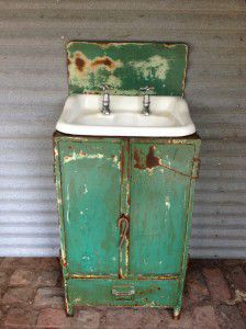 vintage industrial bathroom