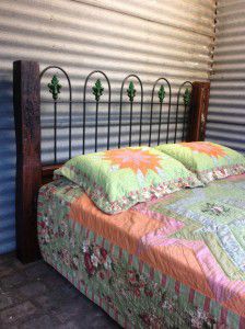 vintage rustic cast iron bed
