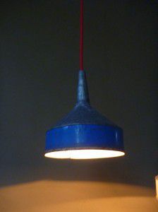retro rustic metal funnel light shade
