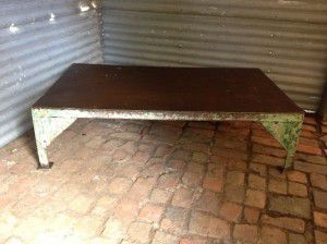 rustic industrial coffee table