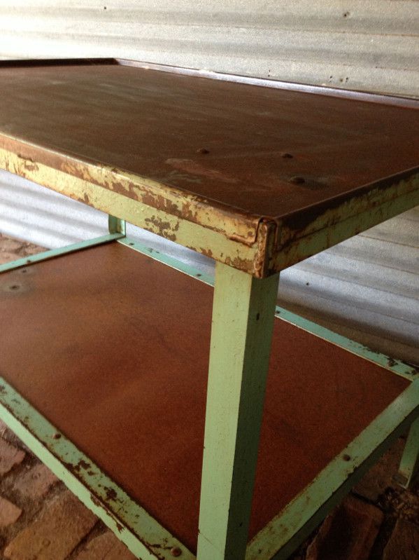 rustic industrial table