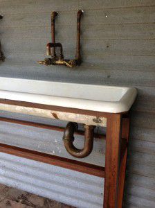 vintage industrial hand basin