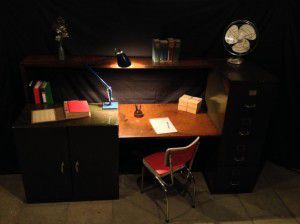 vintage industrial office desk