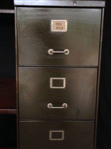 vintage filing cabinet