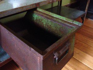 vintage industrial drawer