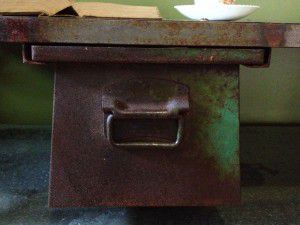 vintage metal drawer