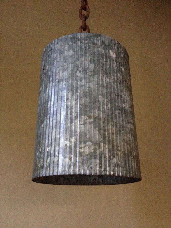 Corrugated pendant light