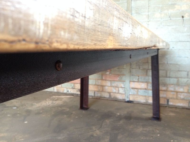 rustic industrial table